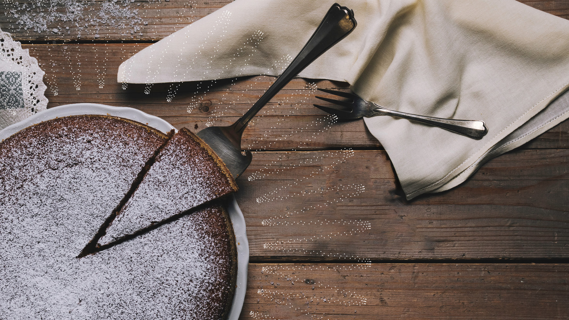 cake being sliced 