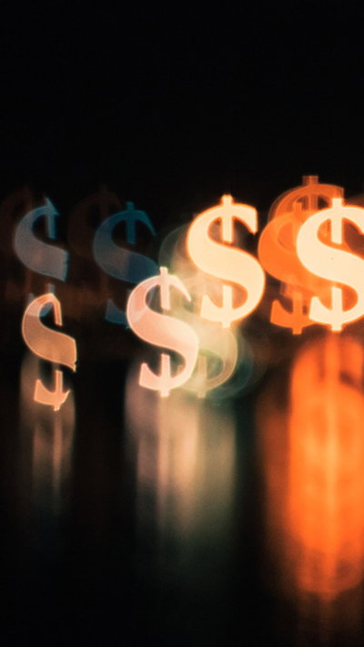 lit up dollar signs 