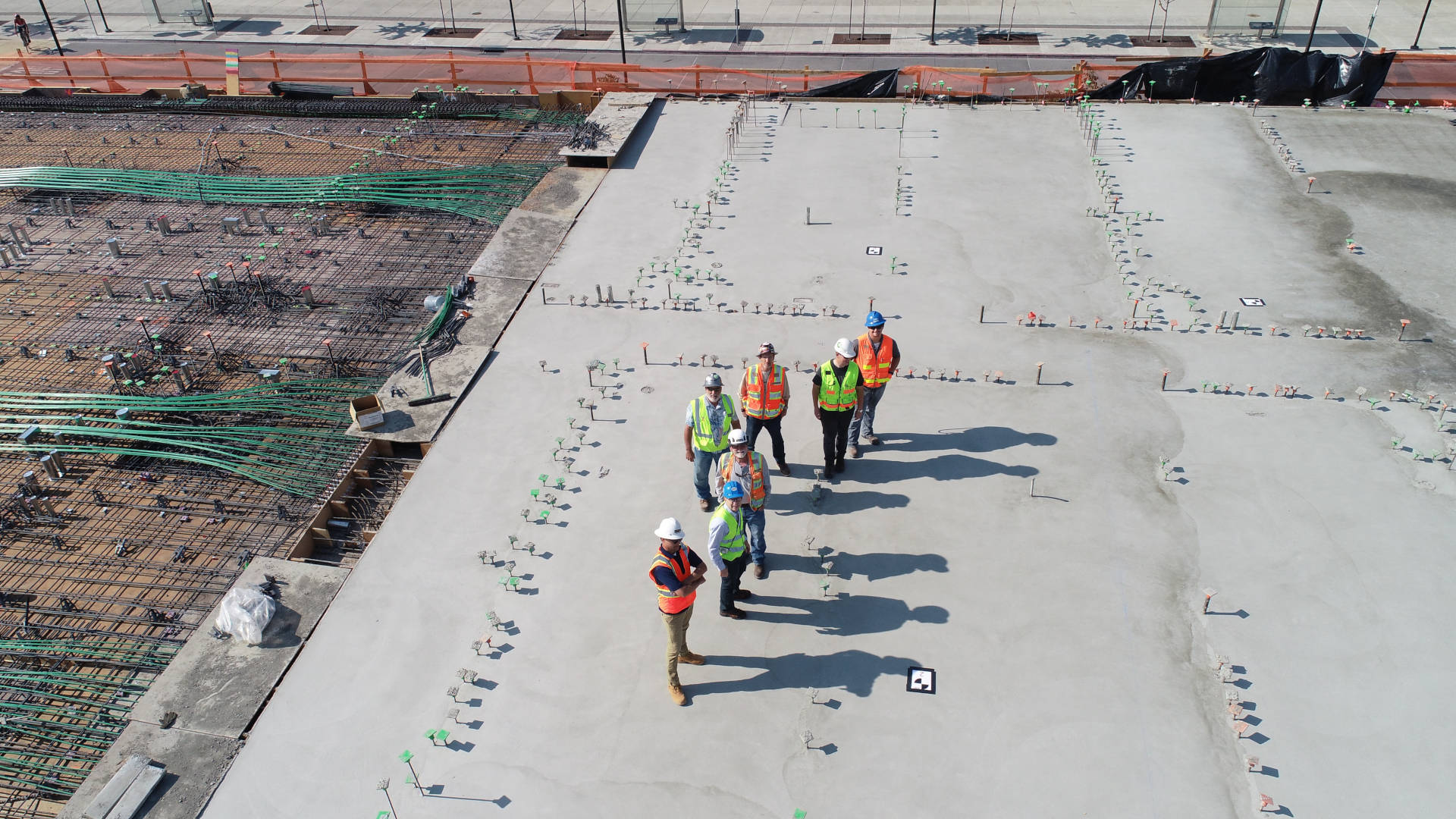 group of workers on a construction site