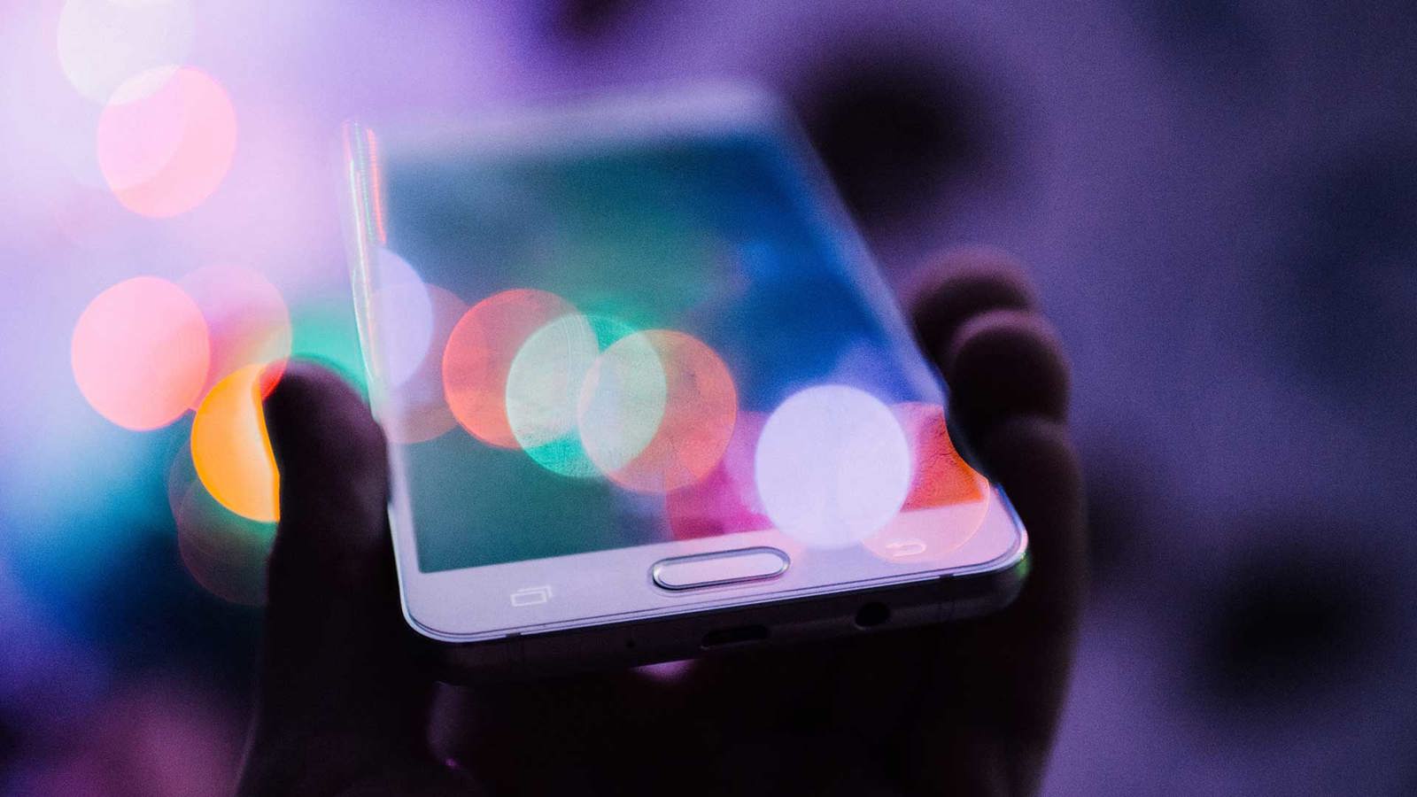 mobile phone at night