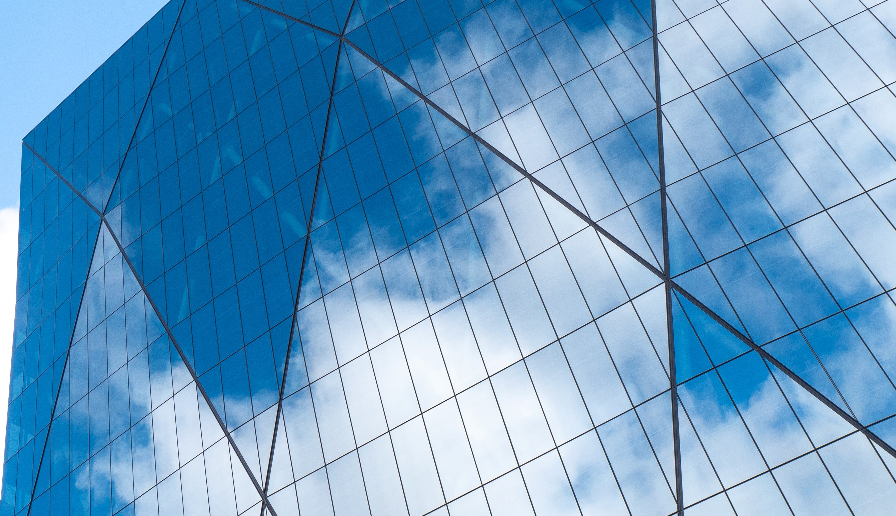 reflective window building