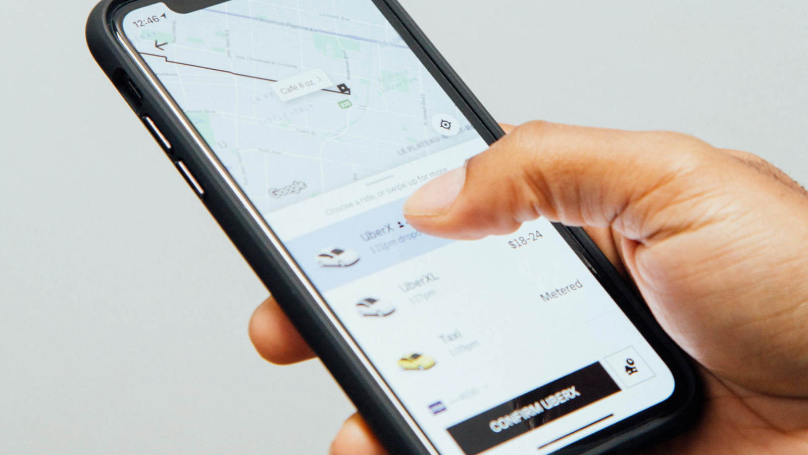 ordering an uber 