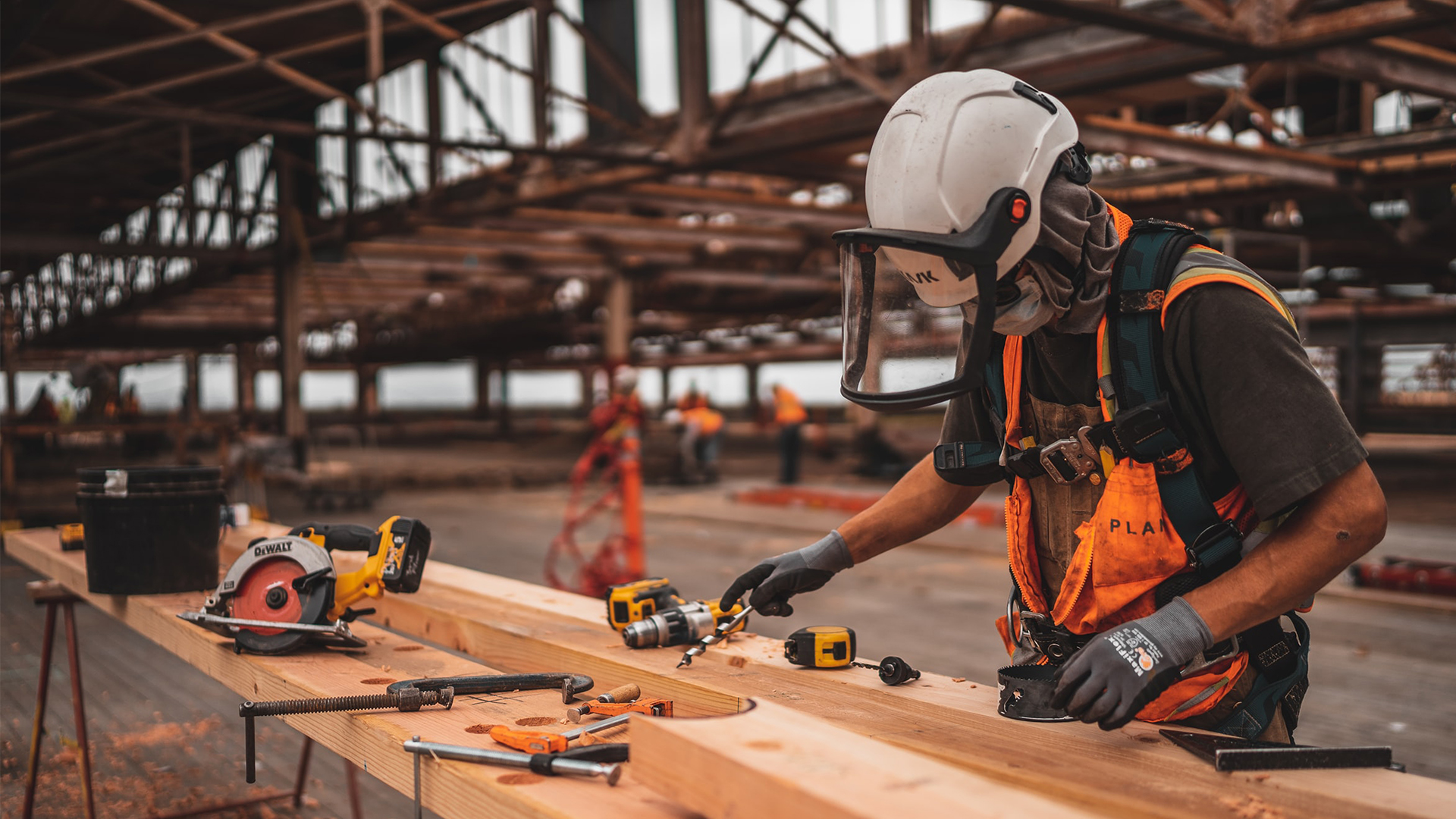 construction builder working 