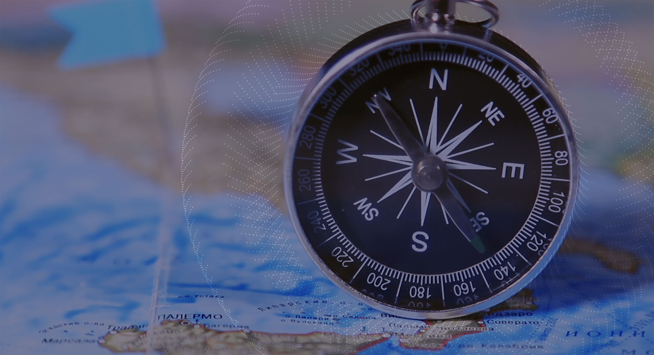compass on a map 