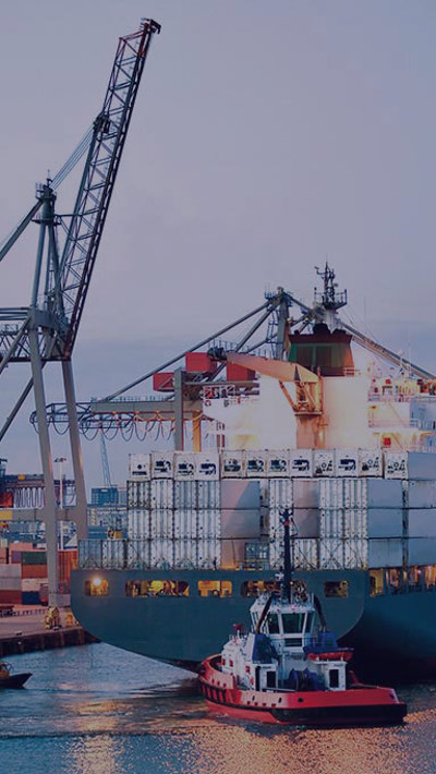 shipping containers on a boat