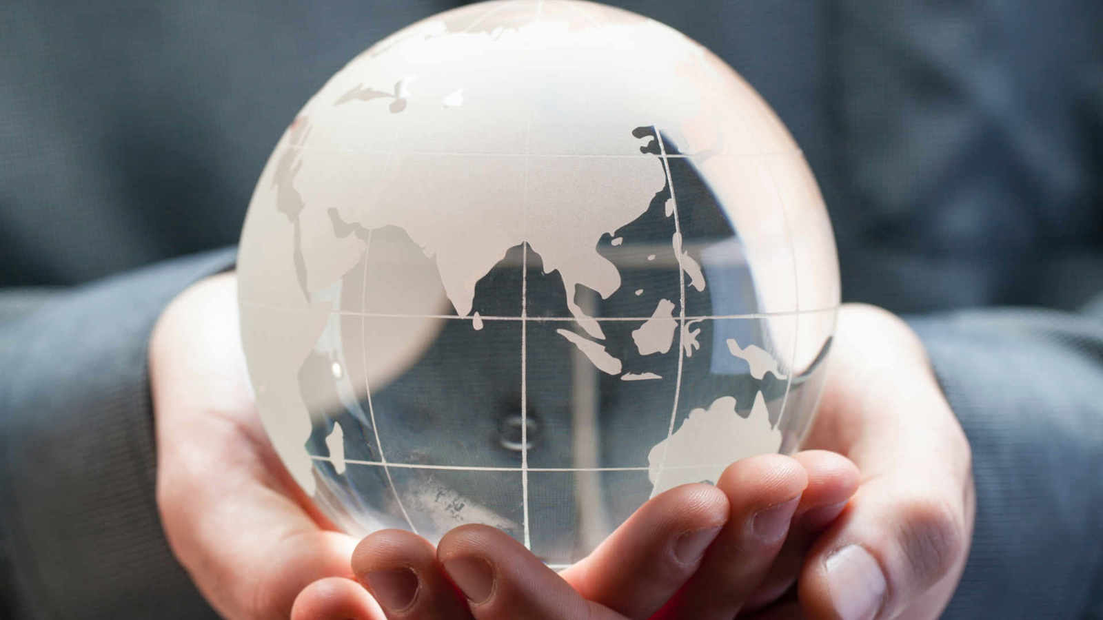 hand held glass globe 